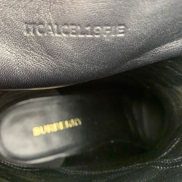 Burberry Danielle Low Calf Nova Check Heeled Boot EU 38 Leather and Wool Pull On - Picture 12 of 14